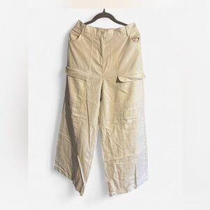 Wide Leg Tan Pants